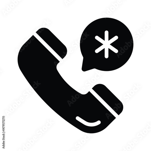 A well crafted glyph style icon of recuse call help
