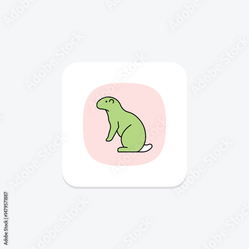 Prairie Dog, vector, pixel perfect, illustrator file