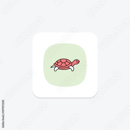 Red Eared Slider, vector, pixel perfect, illustrator file