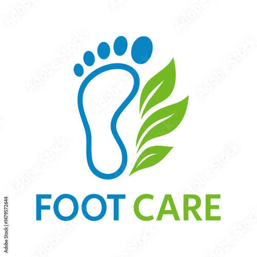 Foot Care Logo – Wellness and Health Footprint Icon