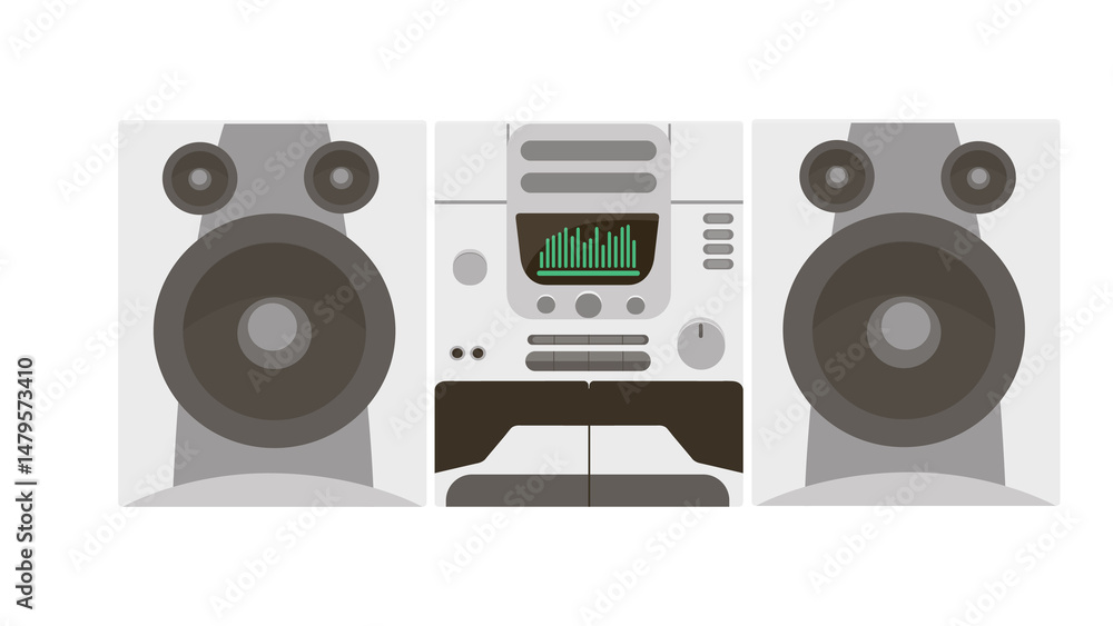 Fototapeta premium Retro Stereo System Vintage Vibes Awesome Sound Quality Enjoy the Music