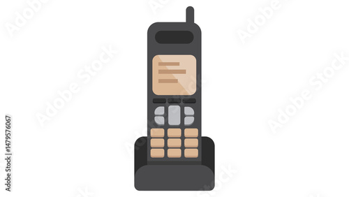 Retro Cordless Phone Design Classic Communication Nostalgia