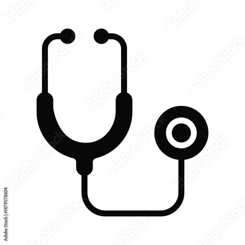 Get this handy glyph style icon of doctor stethoscope