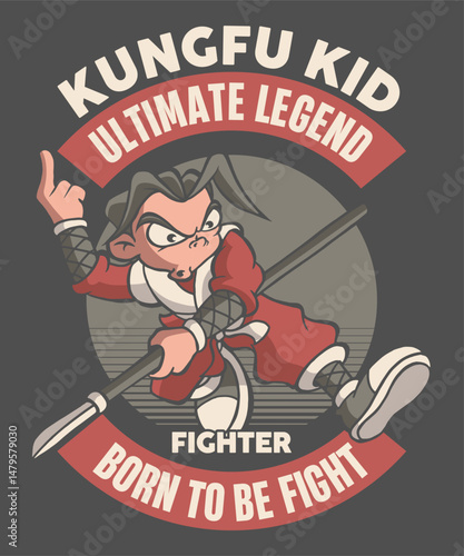 Kungfu Kid Ultimate Legend Cartoon Design