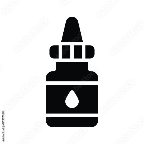 Get this trendy glyph style icon of eye drops bottle