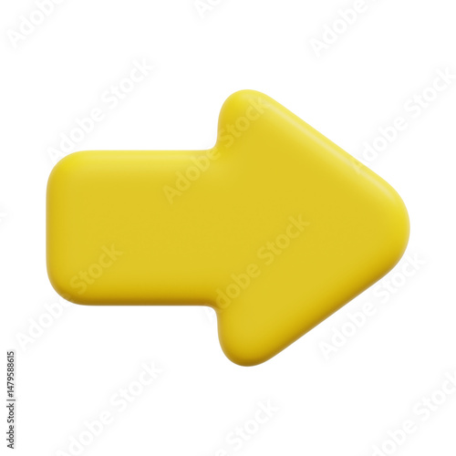 yellow arrow 3d icon