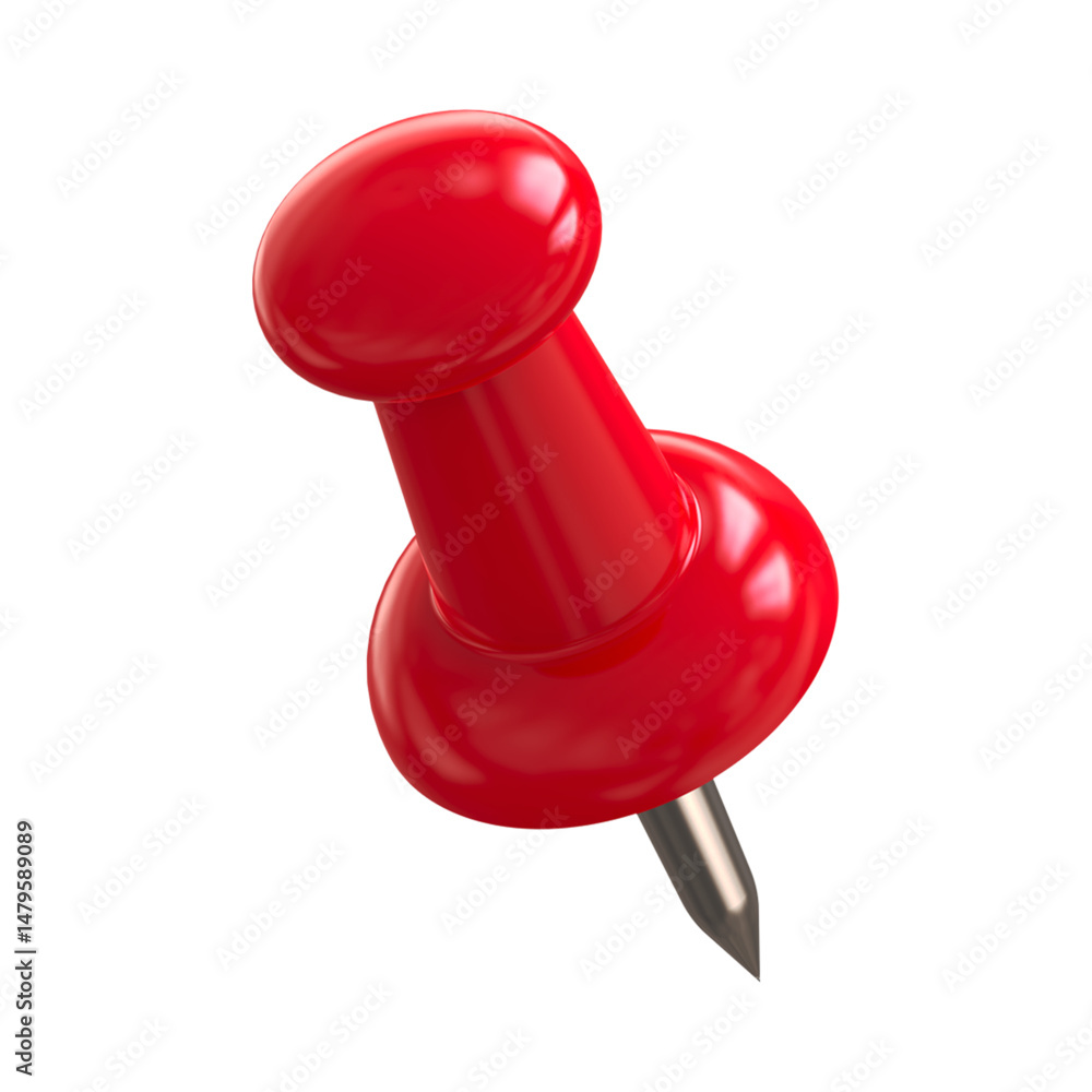 red push pin 3d icon red push pin 3d icon