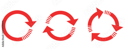 Tableau sur toile Circle Arrow icon set vector illustration, refresh, reload, Set of circle arrows