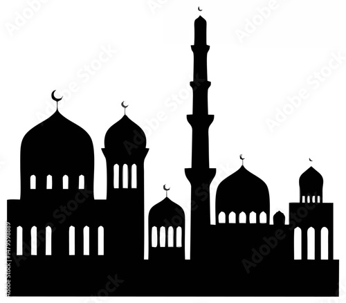 Arabic architecture mosque bl...