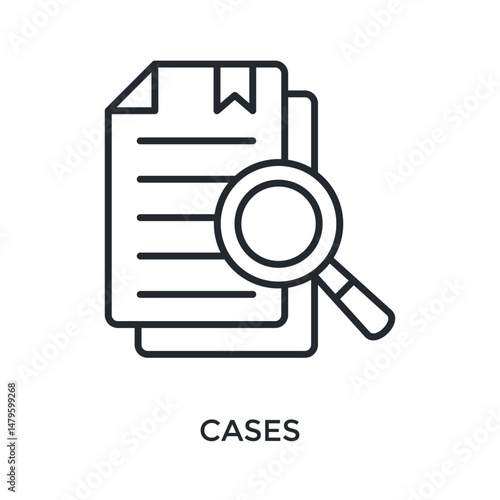 Cases Icon Outline Style. Vector Illustration For Graphic Design