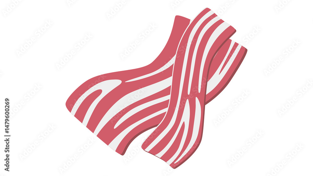 Obraz premium Crispy delicious bacon strips perfect for breakfast sandwiches and more enjoy