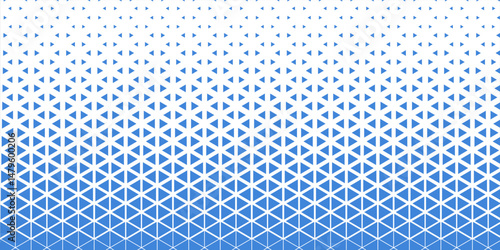 Triangles Halftone Pattern Vector Abstract Geometric Technology Background. Triangular Half Tone Texture. Minimal Style Dynamic Tech Wallpaper