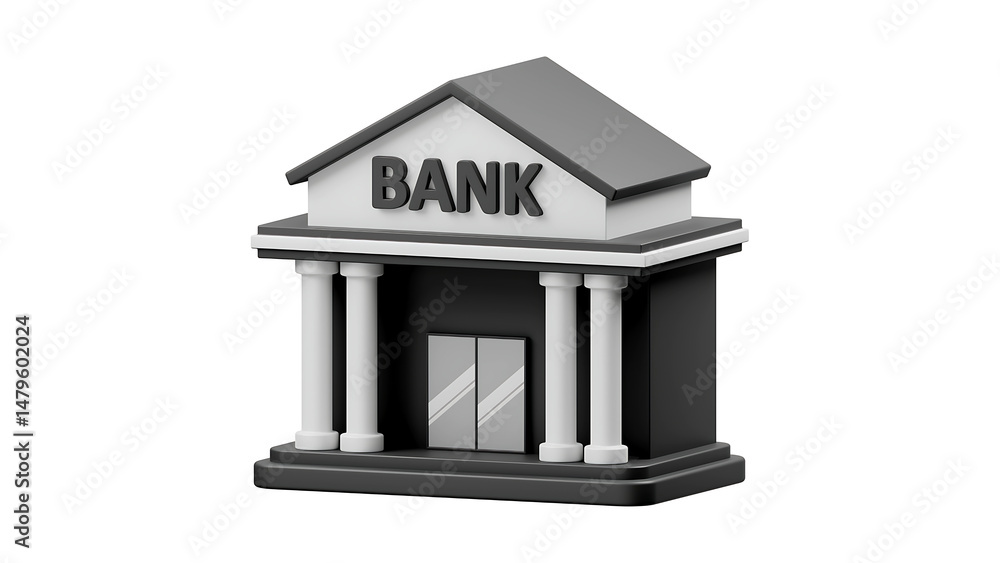 3d house and bank logo icon 3d house and bank logo icon