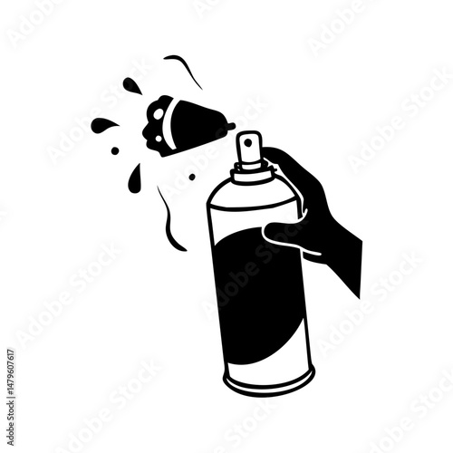 graffiti spray can silhouette vector illustration-simple silhouette illustration of graffiti spray can,graffiti spray can vector