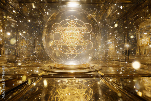 Radiant Metatron's Cube with Luminous Energy and Sacred Geometry