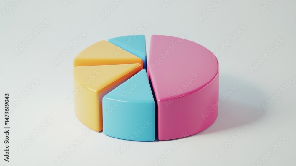 Obraz premium Colorful pie chart graphic (2)