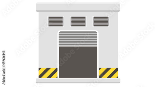 Industrial building design perfect for logistics icon warehouse storage symbol