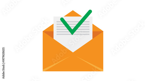 Success message delivered email approved great news vibrant design