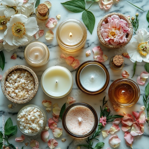 Fragrance oils and candles. Generative AI