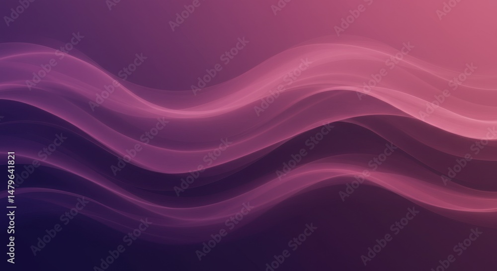 Naklejka premium Ethereal waves dance in a gradient of purple and pink light
