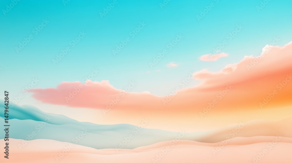 Serene Blue Sky with Abstract Clouds, ideal for clean, minimalist banners, evokes tranquility and simplicity in design Serene Blue Sky with Abstract Clouds, ideal for clean, minimalist banners, evokes tranquility and simplicity in design