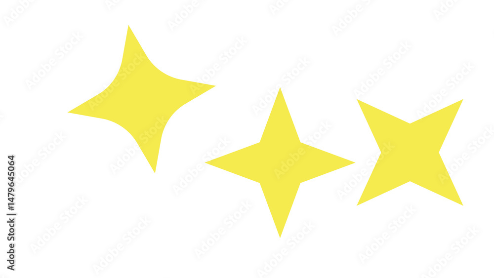 Sparkling yellow stars shine bright add magic to your design projects instantly Sparkling yellow stars shine bright add magic to your design projects instantly