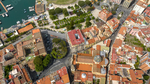 Fototapeta Naklejka Na Ścianę i Meble -  Aerial view of the historic center of the city of Castellammare di Stabia. It is a town in the province of Naples, Campania, Italy.