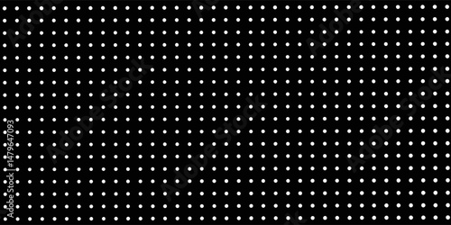 White polka dots on black background