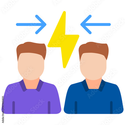 Conflict of Interest Icon Ethical Business Issue Symbol