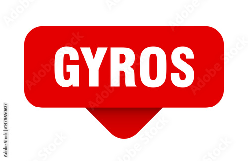 gyros sticker. gyros sign on transparent background