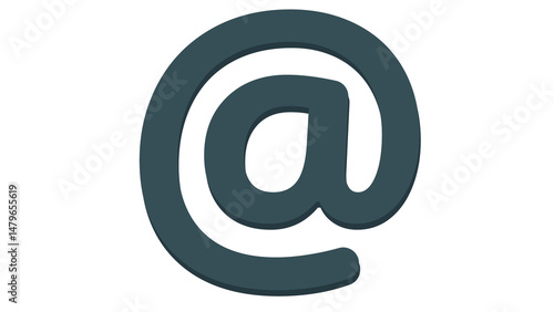 Wallpaper Mural Stylish dark teal at symbol graphic design element perfect for web design projects Torontodigital.ca