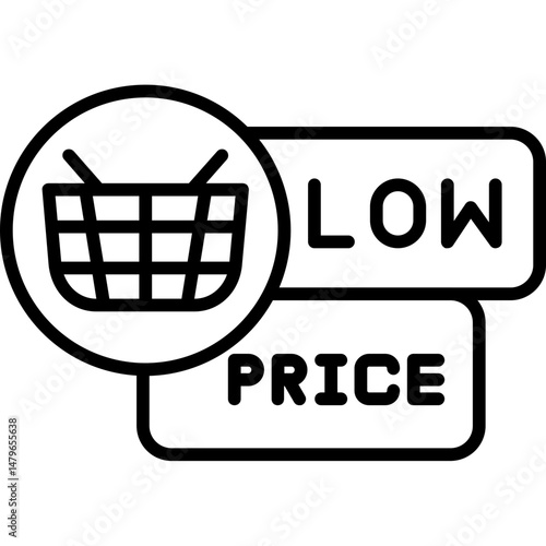 Low Price Icon Discount Offer Label