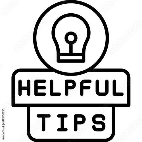 Helpful Tips Icon Advice and Support Symbol