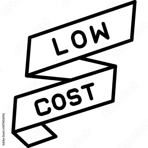 Low Cost Icon Affordable Offer and Budget-Friendly Symbol