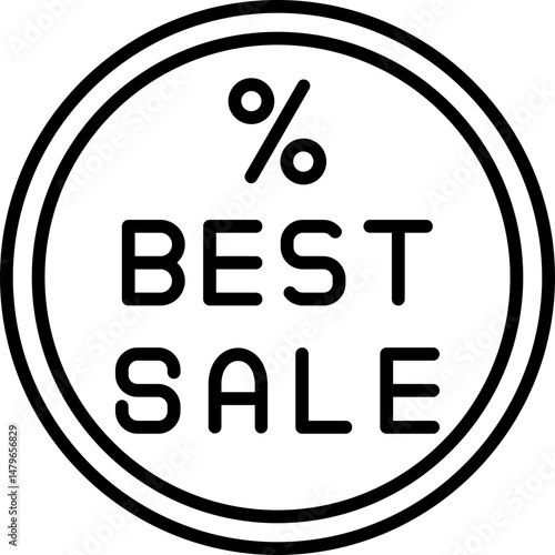 Best Sale Icon Best Discount and Savings Event Symbol