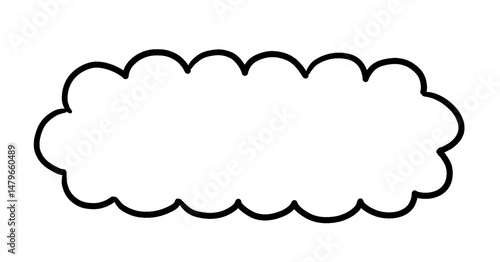 黒のシンプルなふきだし　装飾