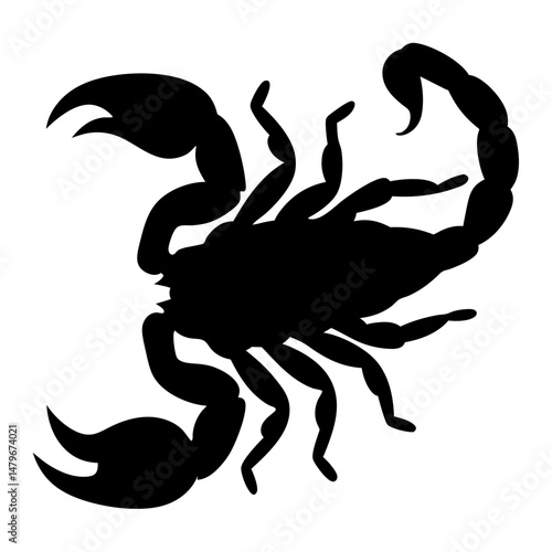 scorpion animal black silhouette icon - designs for jungle animals scorpion Safaris, wildlife, rainforest, vector on a white transparent.