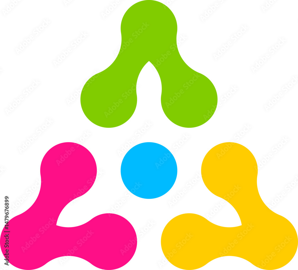 Fototapeta premium Connected Round Blobs