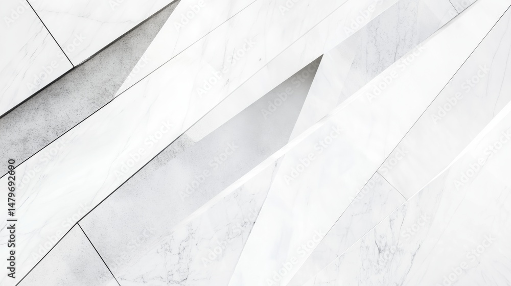 Obraz premium Minimalist White Marble Column Facade