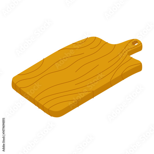 Wooden cutting board displayed on a kitchen countertop with natural texture and design