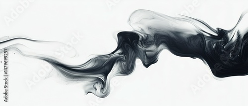 Black on white abstract clouds simple design linkedin business profile banner