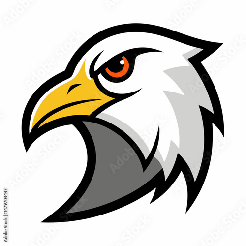 Albatross head vector logo illustration