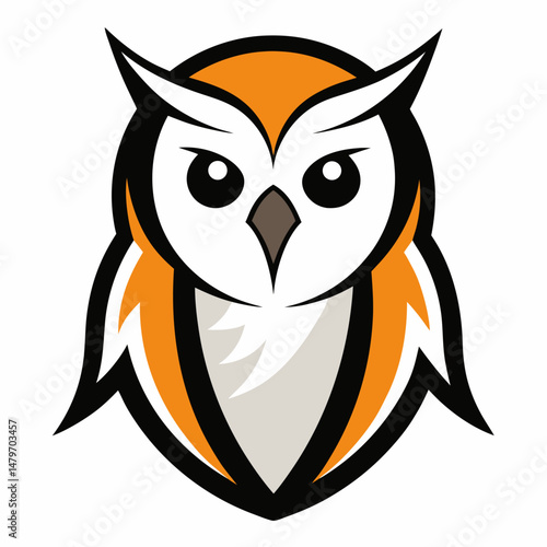 Barn Owl vector logo illustration