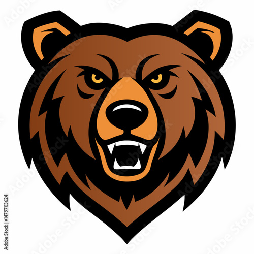 bear head vector illustration logo