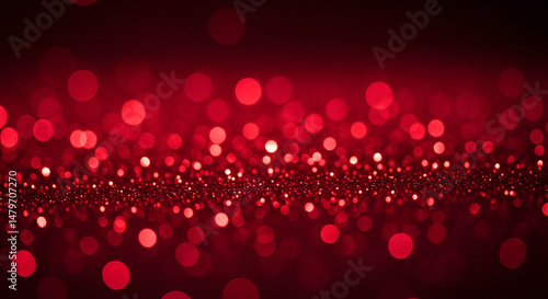 Bokeh Red Sparkle Glitter Shiny Background Texture Christmas Celebration
