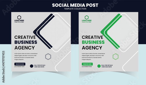 Creative marketing agency social media template