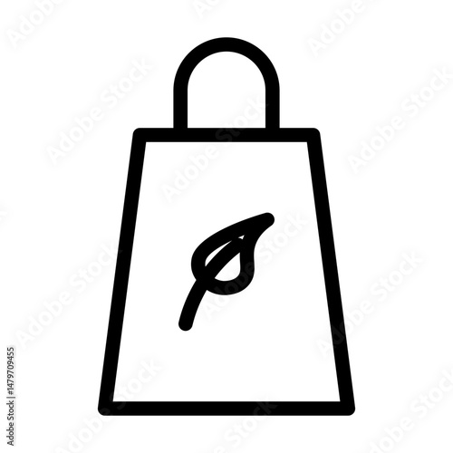 shopping bag line icon