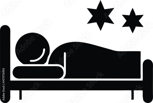 sleep disorders vector icon.