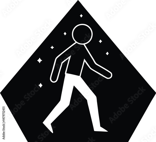 sleepwalking vector icon.