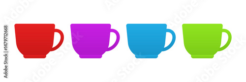 Colorful cup set.